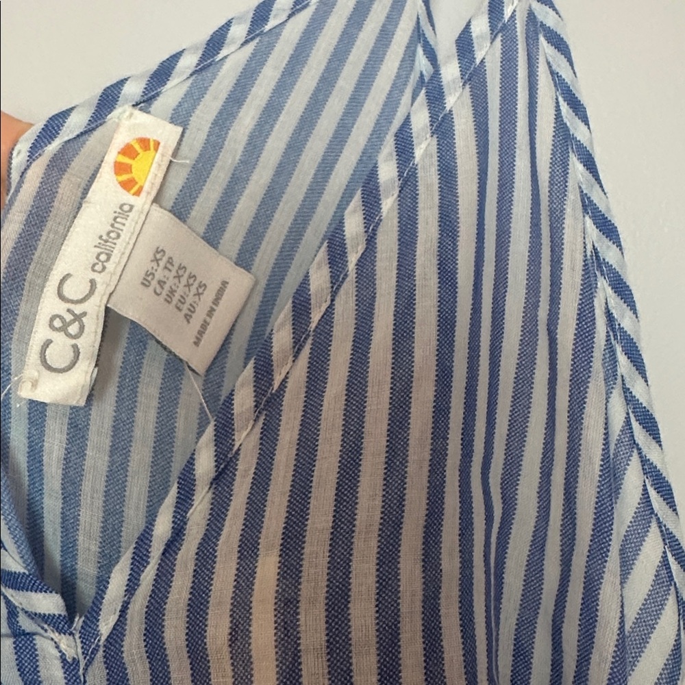 Blue Striped Maxi Dress - Picture 5 of 6
